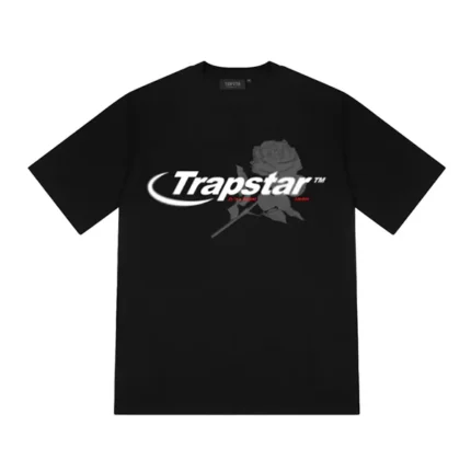 Maglietta Nera Trapstar Hyperdrive Rosa