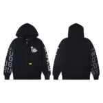 Felpa Trapstar TS Nera – Lettere Grigie